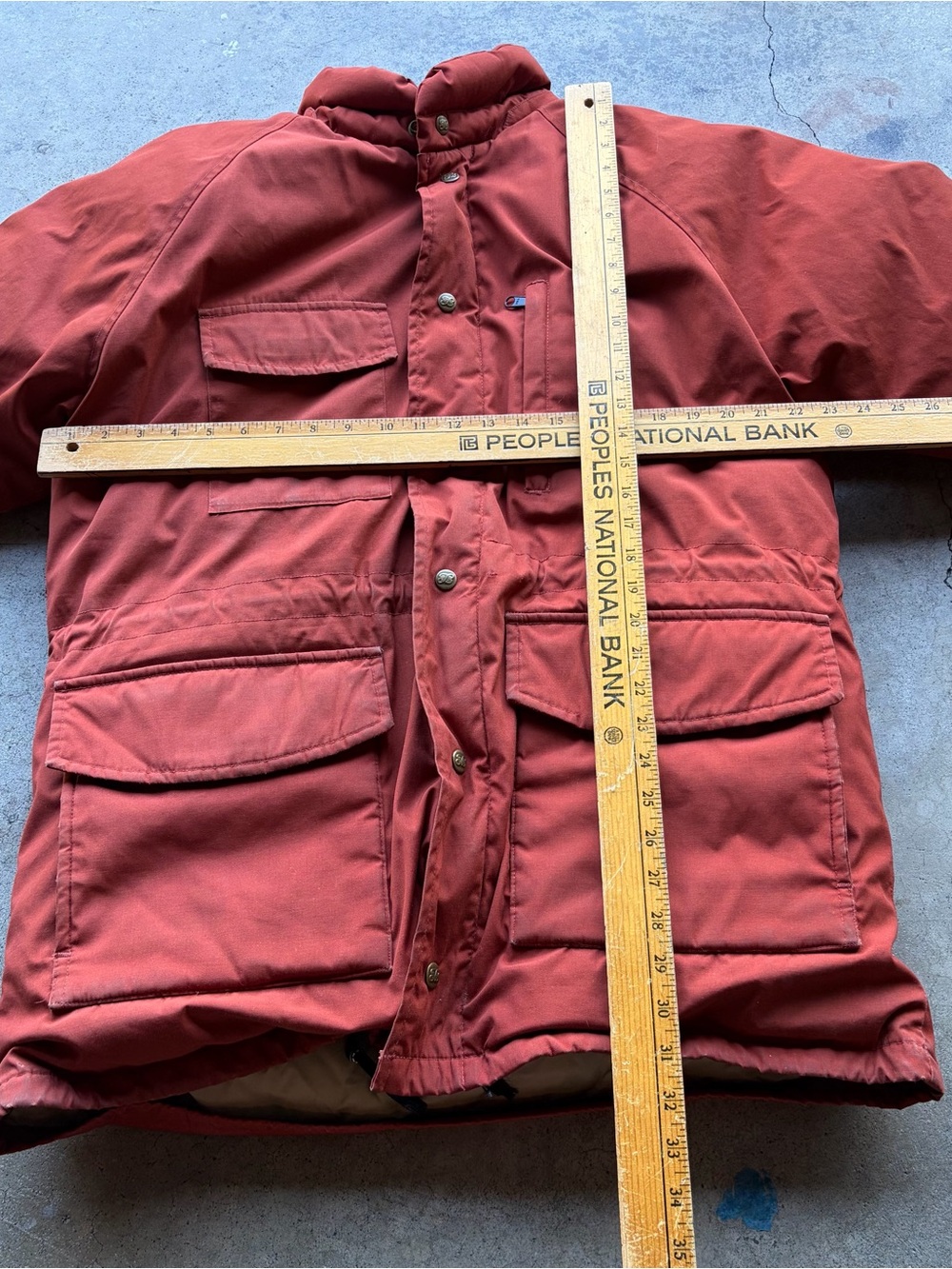 Vintage 70s Eddie Bauer Goose Down Ridgeline / Expedition Parka Burnt Orange - Picture 8 of 9